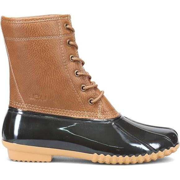 JBU Women's Maplewood Water-Resistant Mid Calf Duck Boots, Chocolate Size 10M - Picture 2 of 7